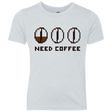 T-Shirts Heather White / YXS Need Coffee Youth Triblend T-Shirt