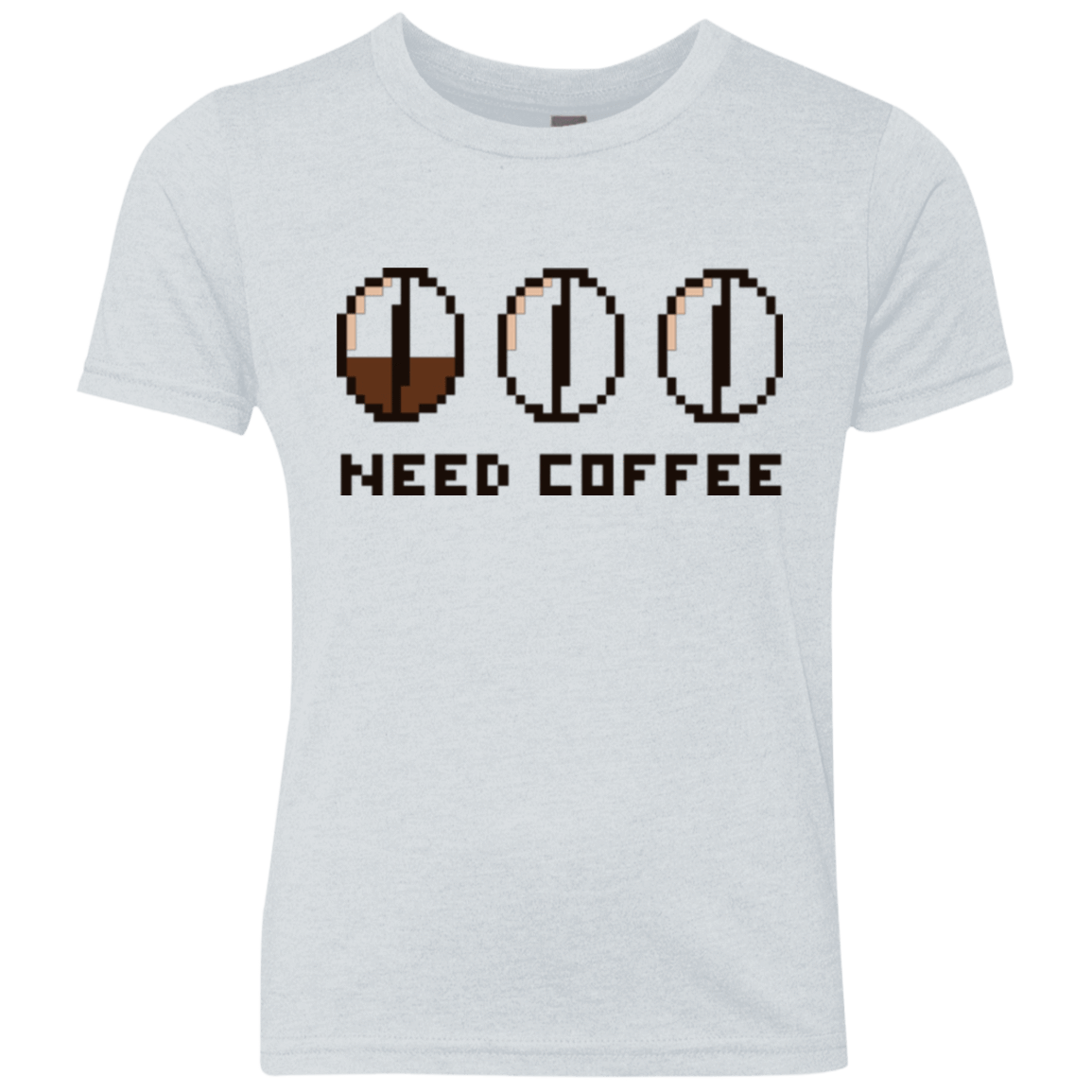 T-Shirts Heather White / YXS Need Coffee Youth Triblend T-Shirt