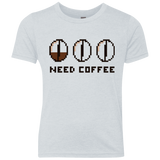 T-Shirts Heather White / YXS Need Coffee Youth Triblend T-Shirt