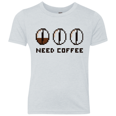 T-Shirts Heather White / YXS Need Coffee Youth Triblend T-Shirt