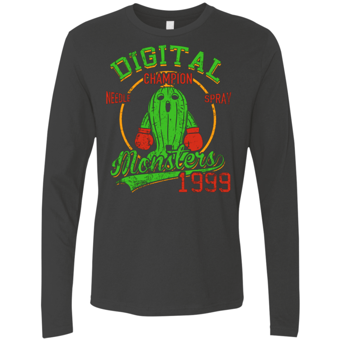 T-Shirts Heavy Metal / Small Needle Spray Men's Premium Long Sleeve