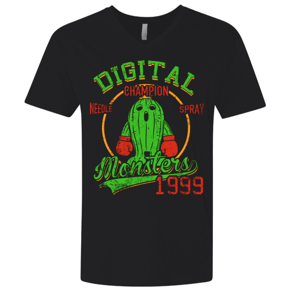 T-Shirts Black / X-Small Needle Spray Men's Premium V-Neck