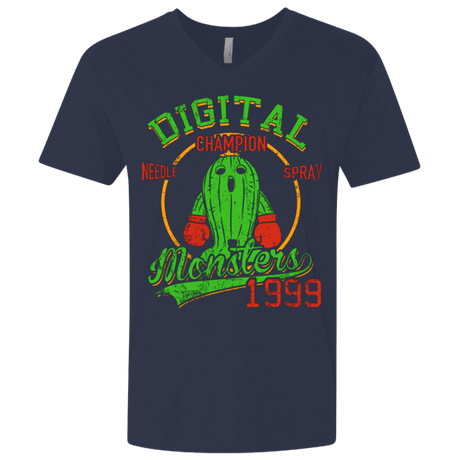 T-Shirts Midnight Navy / X-Small Needle Spray Men's Premium V-Neck