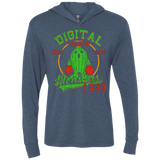 T-Shirts Indigo / X-Small Needle Spray Triblend Long Sleeve Hoodie Tee