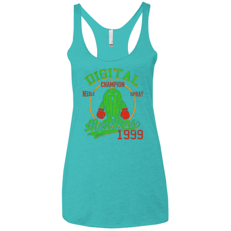T-Shirts Tahiti Blue / X-Small Needle Spray Women's Triblend Racerback Tank