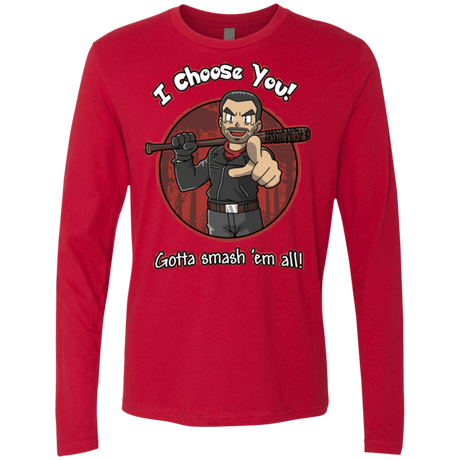 T-Shirts Red / Small Negan Chooses You Men's Premium Long Sleeve