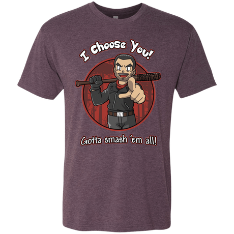T-Shirts Vintage Purple / Small Negan Chooses You Men's Triblend T-Shirt