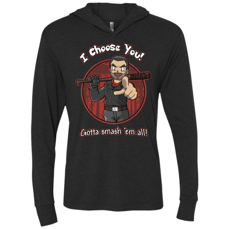 T-Shirts Vintage Black / X-Small Negan Chooses You Triblend Long Sleeve Hoodie Tee