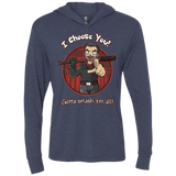 T-Shirts Vintage Navy / X-Small Negan Chooses You Triblend Long Sleeve Hoodie Tee