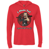 T-Shirts Vintage Red / X-Small Negan Chooses You Triblend Long Sleeve Hoodie Tee