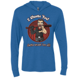 T-Shirts Vintage Royal / X-Small Negan Chooses You Triblend Long Sleeve Hoodie Tee