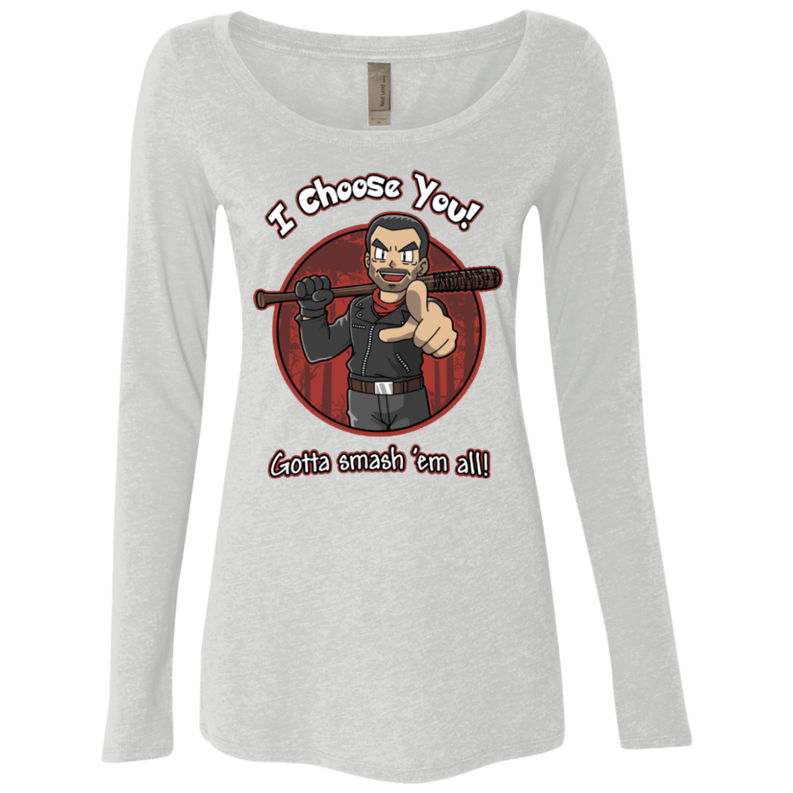 T-Shirts Heather White / Small Negan Chooses You Women's Triblend Long Sleeve Shirt