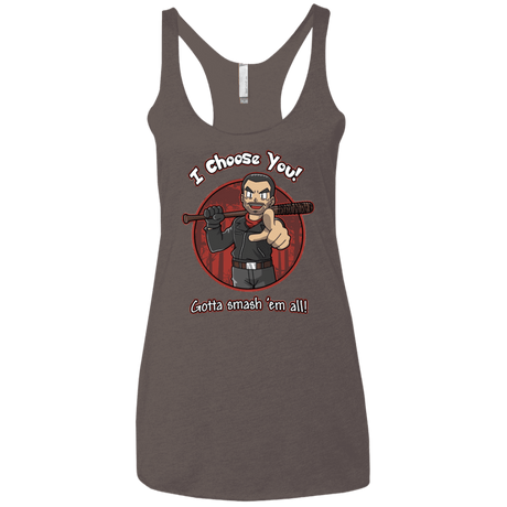 T-Shirts Macchiato / X-Small Negan Chooses You Women's Triblend Racerback Tank