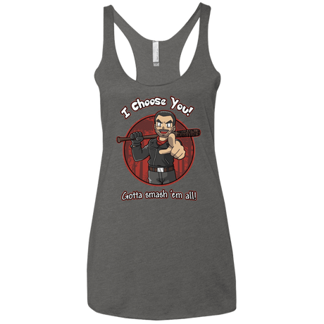 T-Shirts Premium Heather / X-Small Negan Chooses You Women's Triblend Racerback Tank