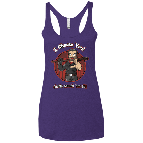 T-Shirts Purple / X-Small Negan Chooses You Women's Triblend Racerback Tank