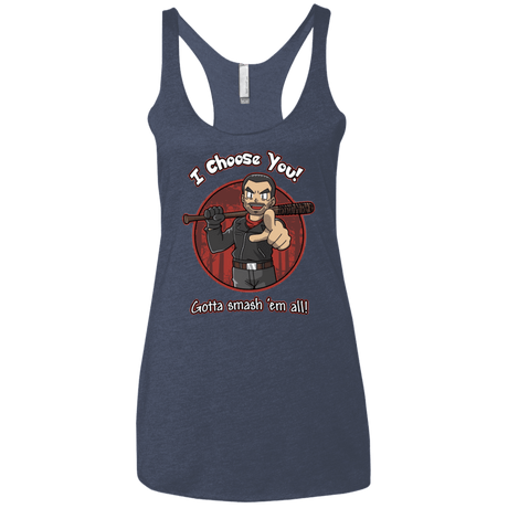 T-Shirts Vintage Navy / X-Small Negan Chooses You Women's Triblend Racerback Tank