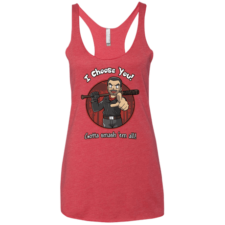 T-Shirts Vintage Red / X-Small Negan Chooses You Women's Triblend Racerback Tank