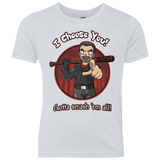 T-Shirts Heather White / YXS Negan Chooses You Youth Triblend T-Shirt