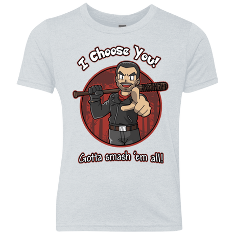 T-Shirts Heather White / YXS Negan Chooses You Youth Triblend T-Shirt