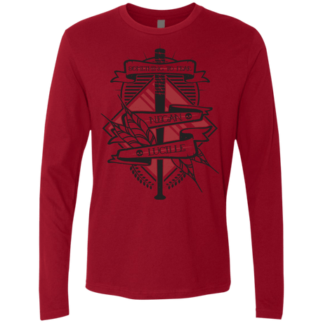 T-Shirts Cardinal / Small Negan & Lucille Men's Premium Long Sleeve