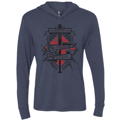 T-Shirts Vintage Navy / X-Small Negan & Lucille Triblend Long Sleeve Hoodie Tee