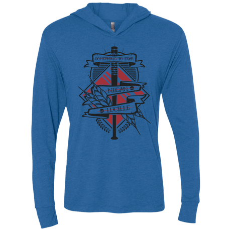 T-Shirts Vintage Royal / X-Small Negan & Lucille Triblend Long Sleeve Hoodie Tee