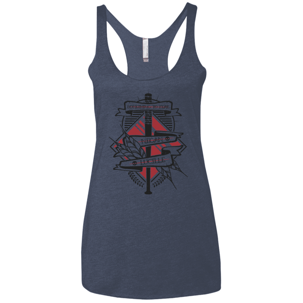 T-Shirts Vintage Navy / X-Small Negan & Lucille Women's Triblend Racerback Tank