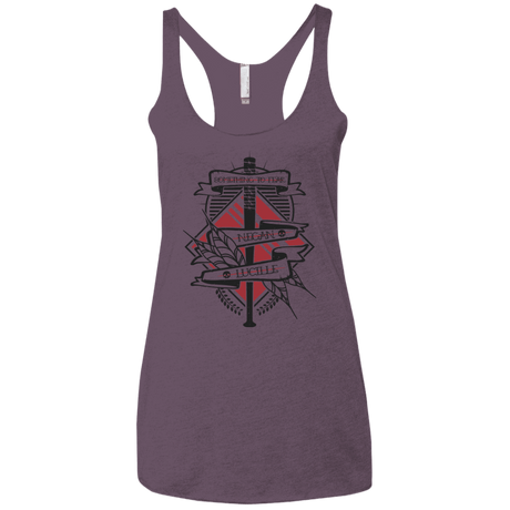 T-Shirts Vintage Purple / X-Small Negan & Lucille Women's Triblend Racerback Tank