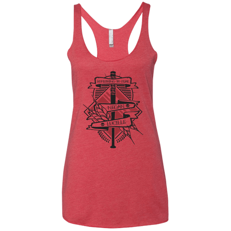 T-Shirts Vintage Red / X-Small Negan & Lucille Women's Triblend Racerback Tank
