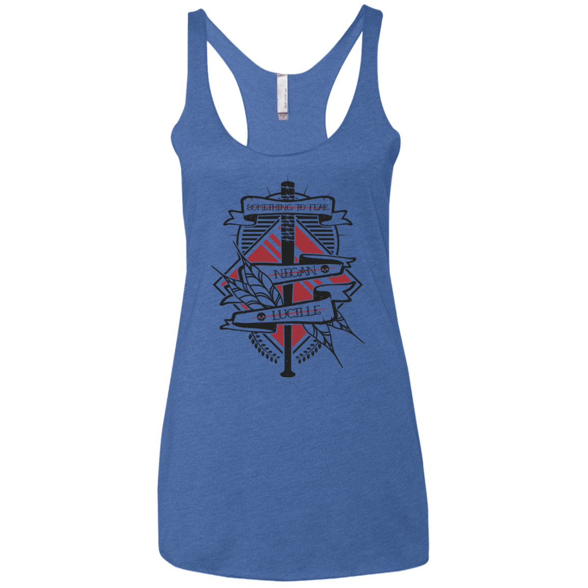 T-Shirts Vintage Royal / X-Small Negan & Lucille Women's Triblend Racerback Tank