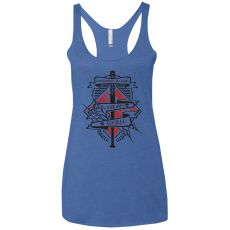 T-Shirts Vintage Royal / X-Small Negan & Lucille Women's Triblend Racerback Tank