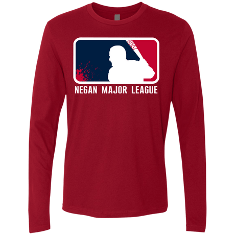 T-Shirts Cardinal / Small Negan Mayor League Men's Premium Long Sleeve