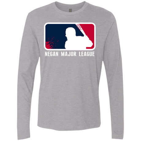 T-Shirts Heather Grey / Small Negan Mayor League Men's Premium Long Sleeve