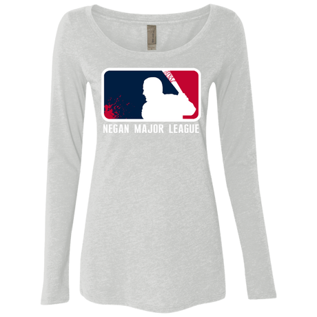 T-Shirts Heather White / Small Negan Mayor League Women's Triblend Long Sleeve Shirt