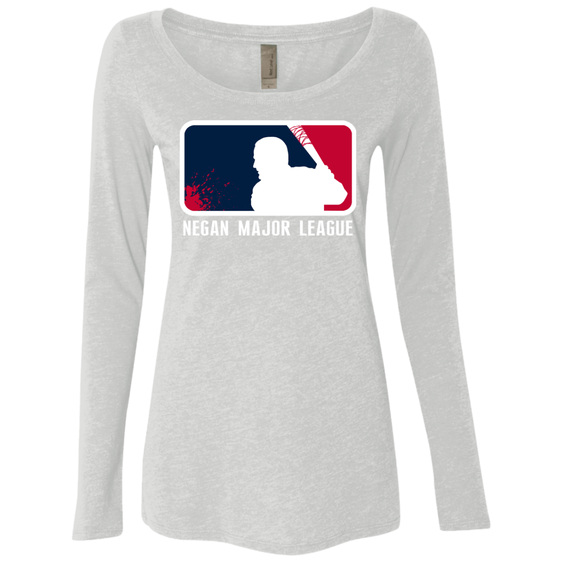 T-Shirts Heather White / Small Negan Mayor League Women's Triblend Long Sleeve Shirt