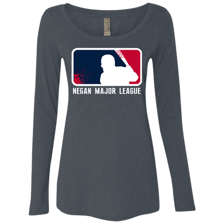 T-Shirts Vintage Navy / Small Negan Mayor League Women's Triblend Long Sleeve Shirt