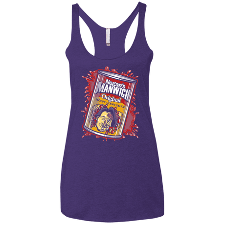 T-Shirts Purple / X-Small Negans Manwich Women's Triblend Racerback Tank
