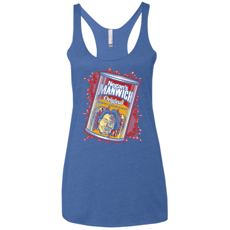 T-Shirts Vintage Royal / X-Small Negans Manwich Women's Triblend Racerback Tank