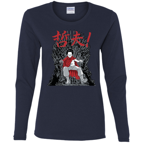 T-Shirts Navy / S Neo King Women's Long Sleeve T-Shirt