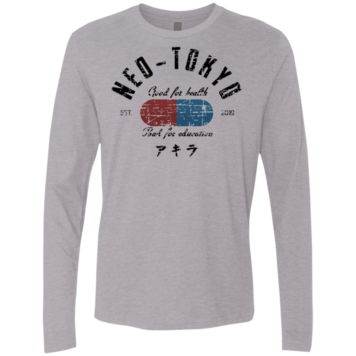 T-Shirts Heather Grey / Small Neo Tokyo Men's Premium Long Sleeve