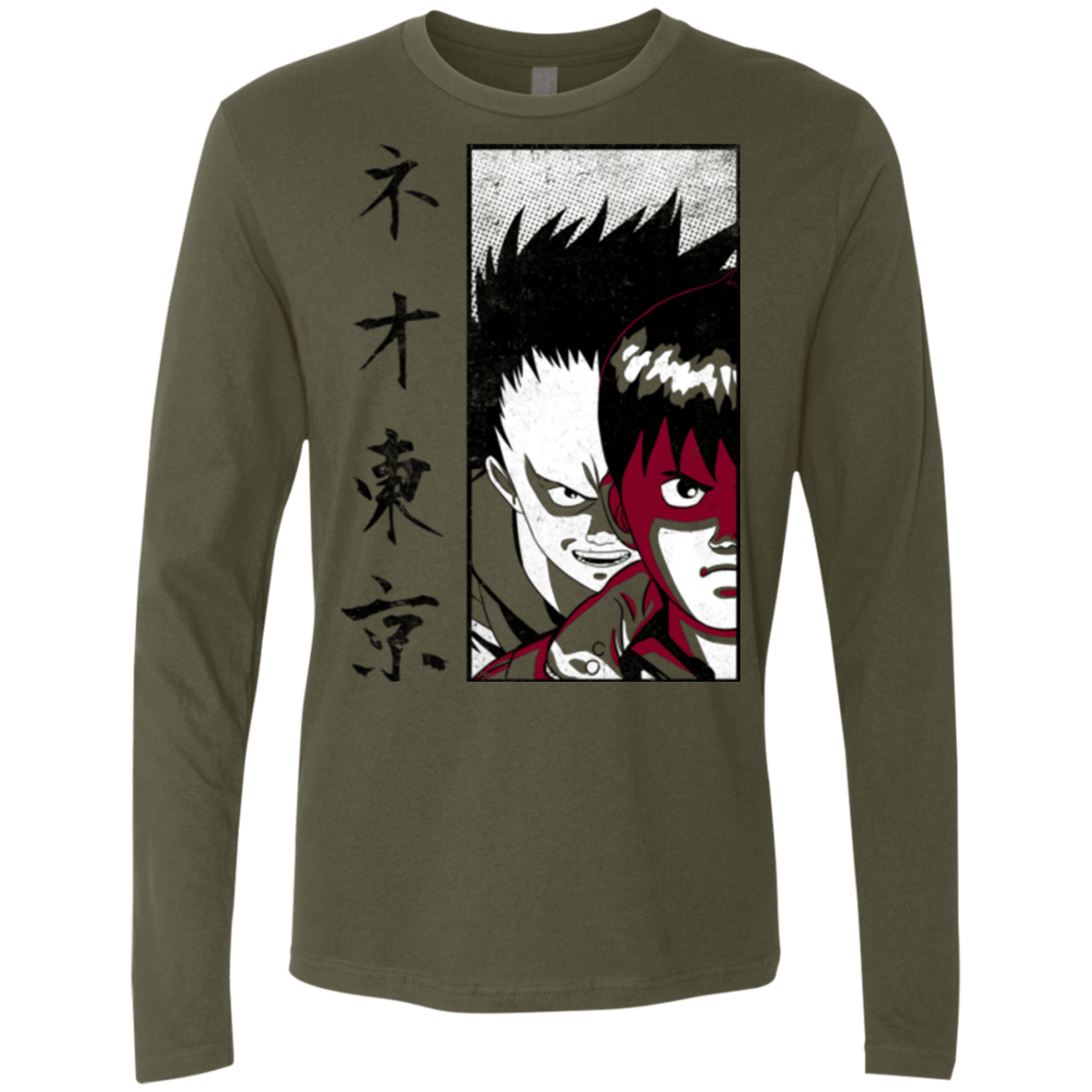 T-Shirts Military Green / Small Neo Tokyo Men's Premium Long Sleeve
