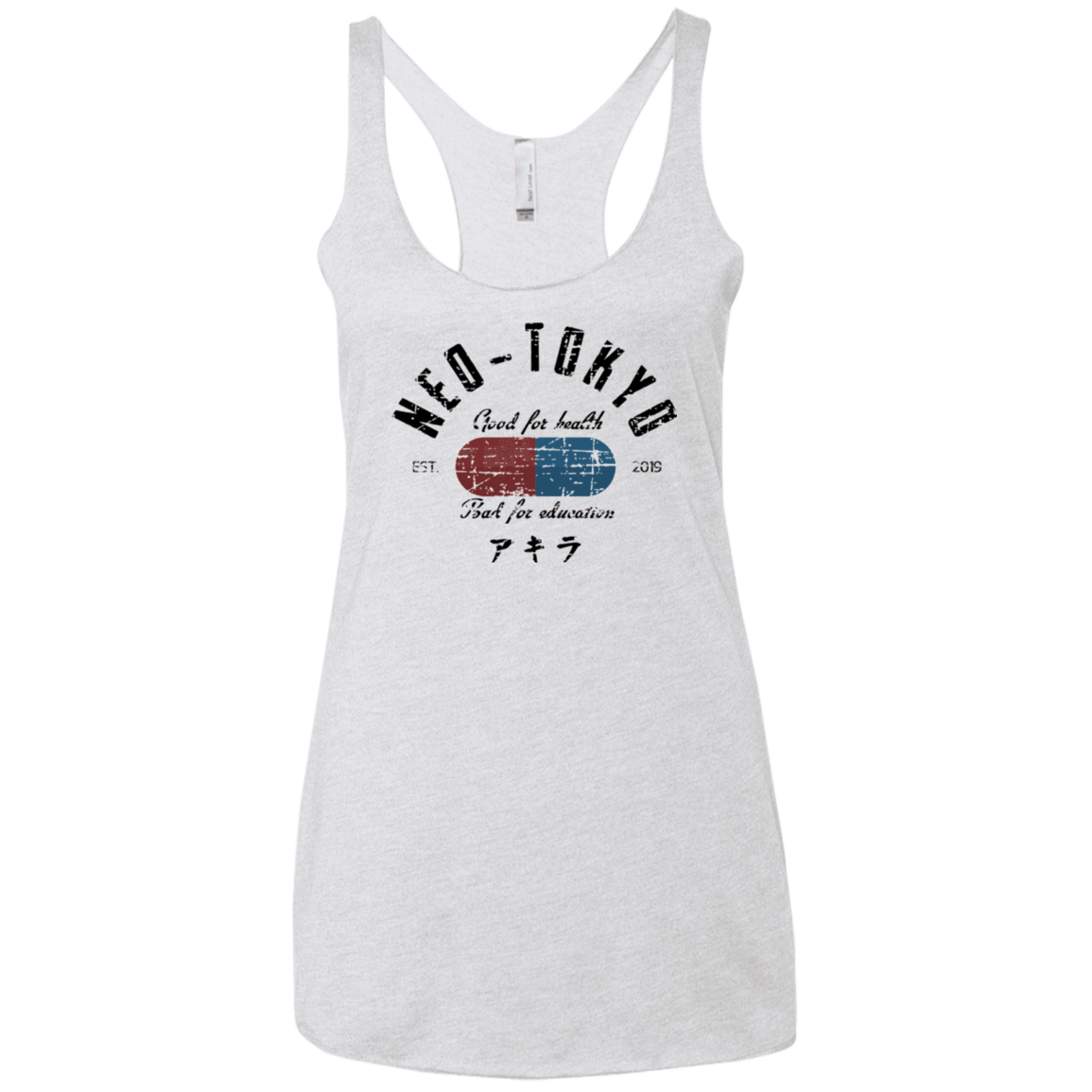 T-Shirts Heather White / X-Small Neo Tokyo Women's Triblend Racerback Tank