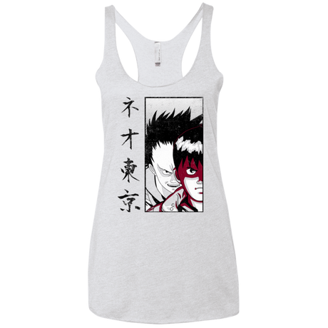 T-Shirts Heather White / X-Small Neo Tokyo Women's Triblend Racerback Tank