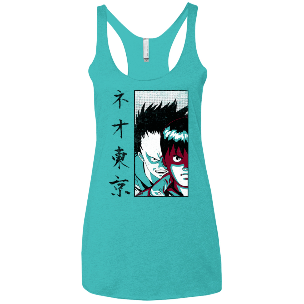 T-Shirts Tahiti Blue / X-Small Neo Tokyo Women's Triblend Racerback Tank
