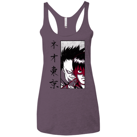 T-Shirts Vintage Purple / X-Small Neo Tokyo Women's Triblend Racerback Tank