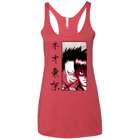 T-Shirts Vintage Red / X-Small Neo Tokyo Women's Triblend Racerback Tank