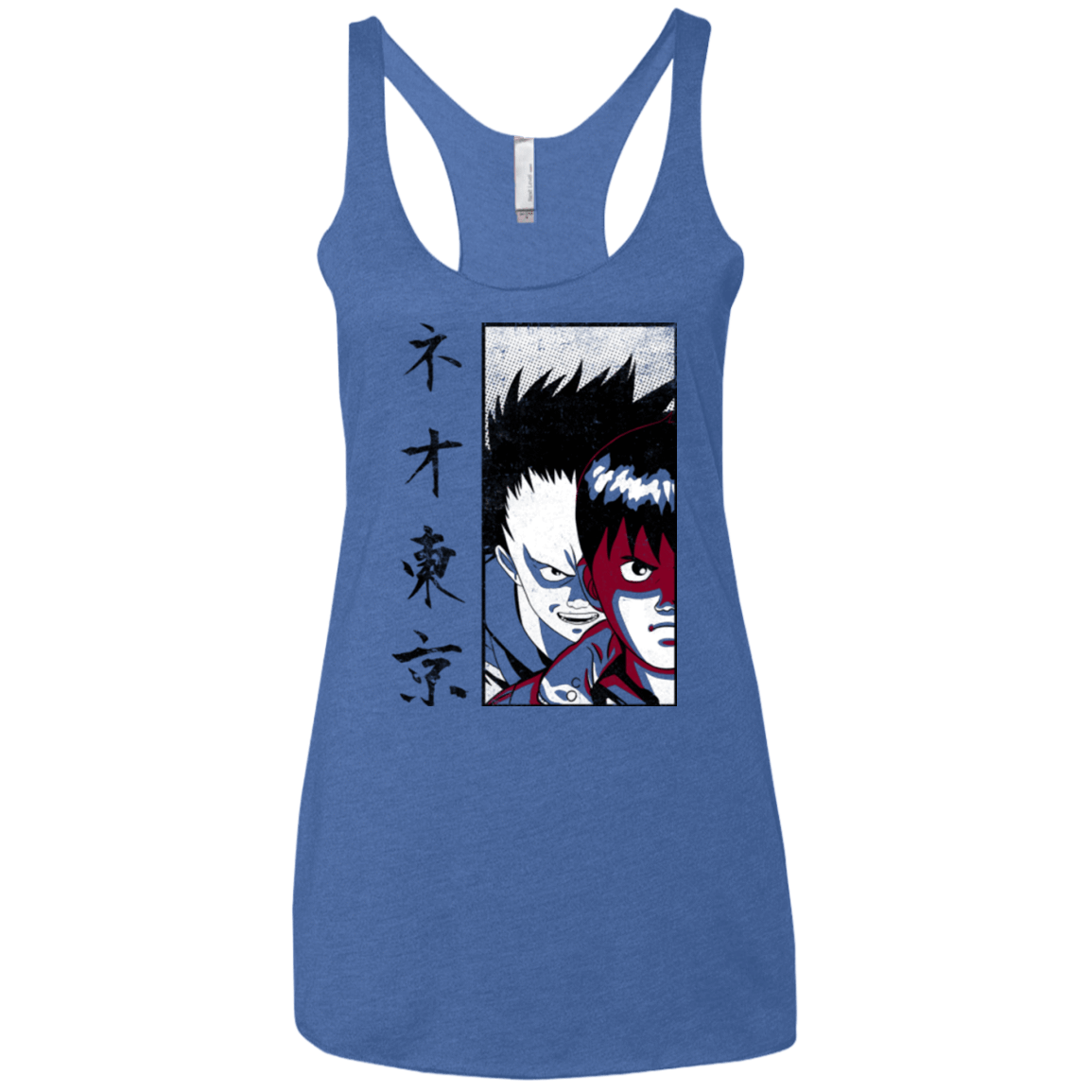 T-Shirts Vintage Royal / X-Small Neo Tokyo Women's Triblend Racerback Tank