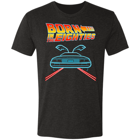 T-Shirts Vintage Black / S Neon Delorean Men's Triblend T-Shirt