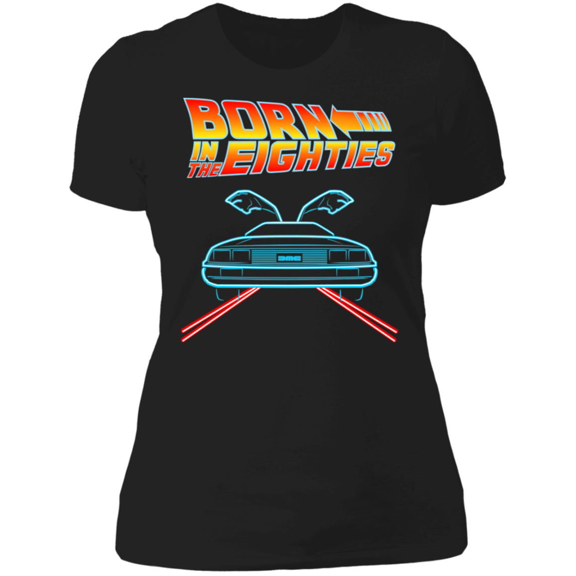 T-Shirts Black / X-Small Neon Delorean Women's Premium T-Shirt