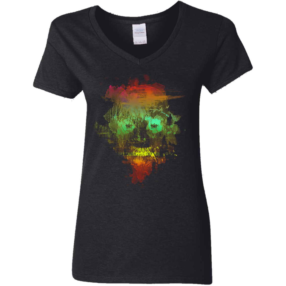 Neon Skully Women's V-Neck T-Shirt